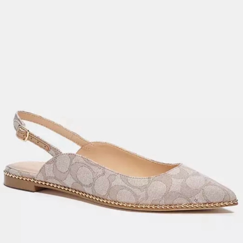 Coach Slingbacks Creme/white